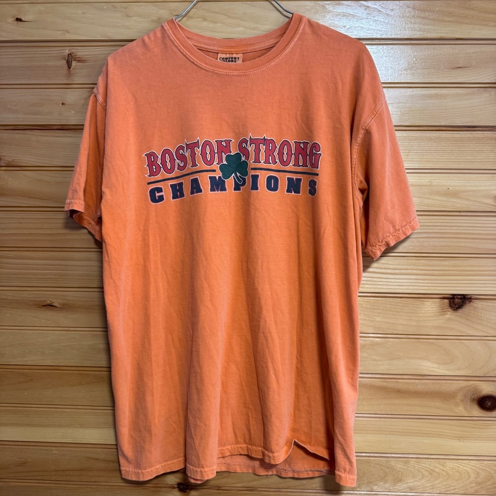 Comfort Colors Orange Boston Strong Champions Tee Medium
